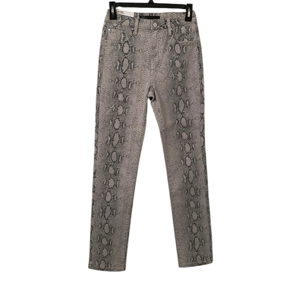 Joe's‎ Women's Gray Snake Print The Luna High Rise Cigarette Jeans Size 25